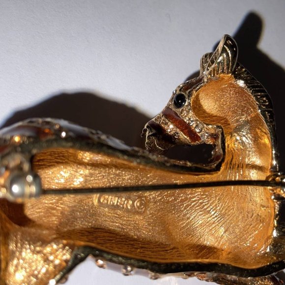 Rare Ciner Swarovski Zebra Brooch (Marked) - Picture 3 of 4